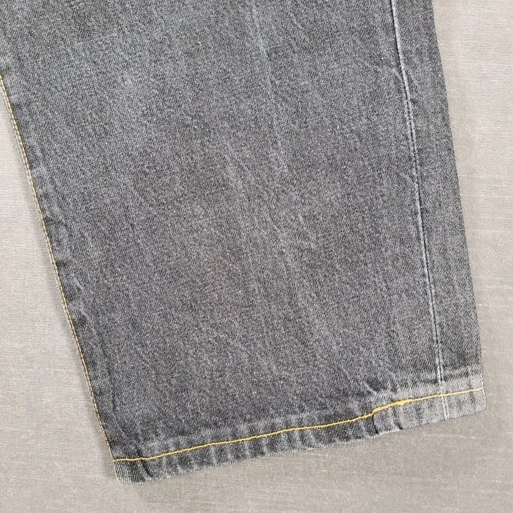 Levis 501 Button Fly Faded‎ Black Baggy Jeans Actual Size 43 x 26 Flawed